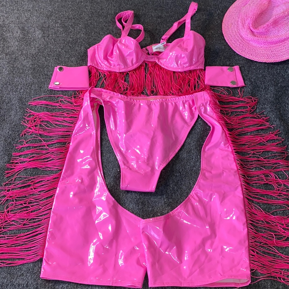 Pink Cow Girl Costume